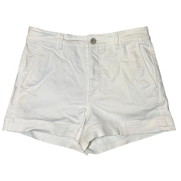Everlane White Denim High Rise 3-inch Inseam Short Size 6 - Picture 1 of 3